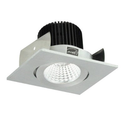Nora Lighting NIOB-2SG40QNN 2 Inch Iolite LED Square Adjustable Gimbal, 10-Degree Optic, 850lm / 12W, 4000K, Natural Metal Finish