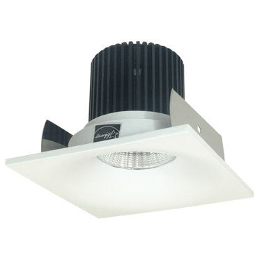 Nora Lighting NIOB-2SNB27QMPW 2 Inch Iolite LED Square Bullnose, 10-Degree Optic, 850lm / 12W, 2700K, Matte Powder White Finish