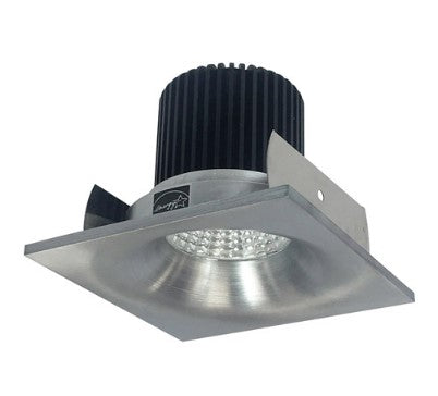 Nora Lighting NIOB-2SNB27QNN 2 Inch Iolite LED Square Bullnose, 10-Degree Optic, 850lm / 12W, 2700K, Natural Metal Finish