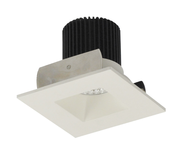 Nora Lighting NIOB-2SNDSQ27QMPW 2" Iolite LED Square Reflector with Square Aperture, 10-Degree Optic, 850lm / 12W, 2700K, Matte Powder White Reflector / Matte Powder White Flange