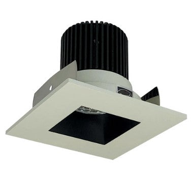 Nora Lighting NIOB-2SNDSQ35QBW 2 Inch Iolite LED Square Reflector with Square Aperture, 10-Degree Optic, 850lm / 12W, 3500K, Black Reflector / White Flange