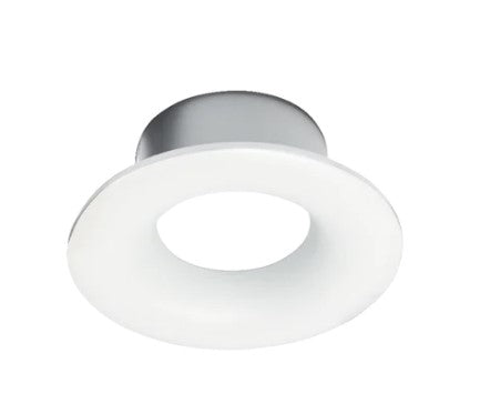 Nora Lighting NIOC-1RNBMPW Iolite 1" Round Can-less Bullnose Trim Matte Powder White Finish
