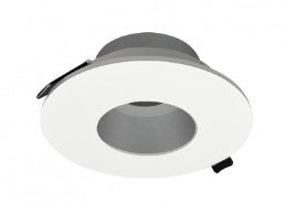 Nora Lighting NIOC-4RPHHZMPW 4" Iolite Can-less Round Pinhole Trim, Haze Pinhole Matte Powder White Flange