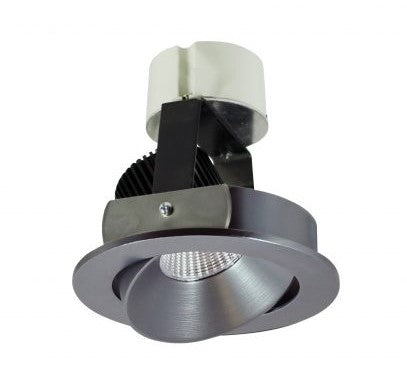 Nora Lighting NIR-4RC27XNN/10 4 Inch Iolite LED Round Adjustable Cone Retrofit, 1000lm / 12W, 2700K, Natural Metal Reflector / Natural Metal Flange