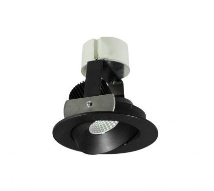 Nora Lighting NIR-4RC30XBB/10 4 Inch Iolite LED Round Adjustable Cone Retrofit, 100lm / 12W, 3000K, Black Reflector / Black Flange