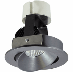 Nora Lighting NIR-4RG30XNN/10 4" Iolite LED Round Adjustable Gimbal Retrofit, 1000lm / 12W, 3000K, Natural Metal Finish