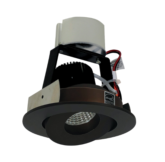 Nora Lighting NIR-4RG35XBZ/10 4" Iolite LED Round Adjustable Gimbal Retrofit, 1000lm / 12W, 3500K, Bronze Finish