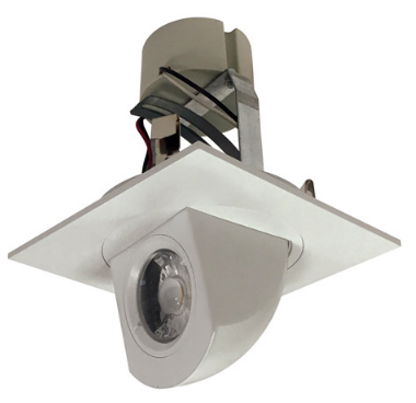 Nora Lighting NLCBC-487040XW/A 4" Cobalt Retrofit Adjustable Square Elbow, 800lm / 12W, 4000K Color Temperature, White Finish