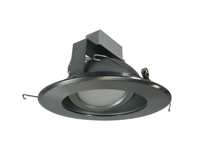 Nora Lighting NLCBC-66930XHZNEM 6 Inch LED Cobalt Retrofit Adjustable Reflector, 3000K 14W 1000Lm Haze/Natural Metal Remote Emergency