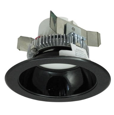 Nora Lighting NLCBC2-45127BB/ALE4EM 4 Inch Cobalt Click LED Retrofit, Round Reflector, 750lm / 10W, 2700K, Black Reflector / Black Flange, 120V-277V input; Triac / ELV / 0-10V dimming, Pre-Wired for Emergency
