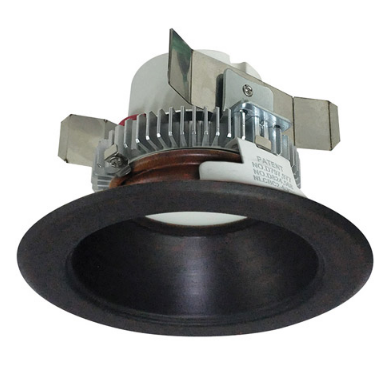 Nora Lighting NLCBC2-45127BZBZ/ALE4 4" Cobalt Click LED Retrofit, Round Reflector, 750lm / 10W, 2700K Color Temperature, Bronze Reflector / Bronze Flange Finish 120V-277V input, Triac / ELV / 0-10V dimming