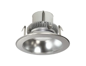 Nora Lighting NLCBC2-45127NN/ALE4 4" Cobalt Click LED Retrofit, Round Reflector, 750lm / 10W, 2700K, 120V-277V input; Triac / ELV / 0-10V dimming, Natural Metal Reflector / Natural Metal Flange