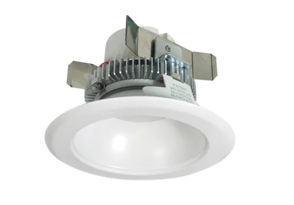 Nora Lighting NLCBC2-45127WW/10LE4 4" Cobalt Click LED Retrofit, Round Reflector, 1000lm / 12W, 2700K, 120V-277V input; Triac / ELV / 0-10V dimming, White Reflector / White Flange