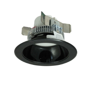 Nora Lighting NLCBC2-45130BB/10 4" Cobalt Click LED Retrofit, Round Reflector, 1000lm / 12W, 3000K, Black Reflector / Black Flange