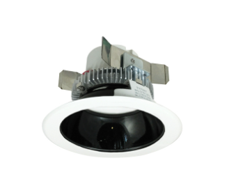 Nora Lighting NLCBC2-45130BW/10 4" Cobalt Click LED Retrofit, Round Reflector, 1000lm / 12W, 3000K, Black Reflector / White Flange