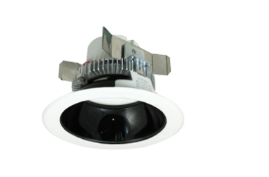 Nora Lighting NLCBC2-45130BW/10LE4 4" Cobalt Click LED Retrofit, Round Reflector, 1000lm / 12W, 3000K, 120V-277V input; Triac / ELV / 0-10V dimming, Black Reflector / White Flange