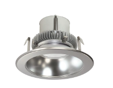 Nora Lighting NLCBC2-45130NN/10LE4 4" Cobalt Click LED Retrofit, Round Reflector, 1000lm / 12W, 3000K, 120V-277V input; Triac / ELV / 0-10V dimming, Natural Metal Reflector / Natural Metal Flange