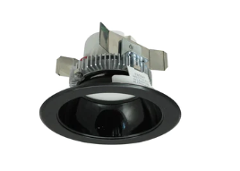 Nora Lighting NLCBC2-45135BB/10 4" Cobalt Click LED Retrofit, Round Reflector, 1000lm / 12W, 3500K, Black Reflector / Black Flange