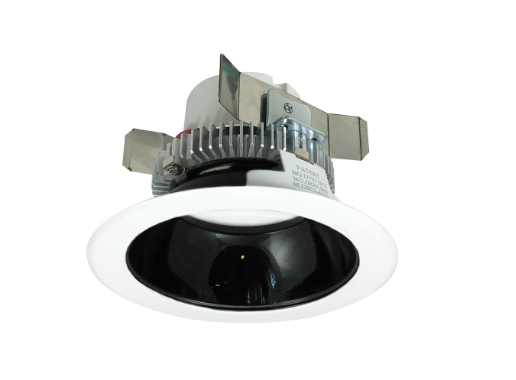 Nora Lighting NLCBC2-45135BB/ALE4 4" Cobalt Click LED Retrofit, Round Reflector, 750lm / 10W, 3500K, 120V-277V input; Triac / ELV / 0-10V dimming, Black Reflector / Black Flange
