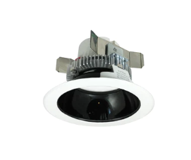 Nora Lighting NLCBC2-45135BW/A 4" Cobalt Click LED Retrofit, Round Reflector, 750lm / 10W, 3500K, Black Reflector / White Flange