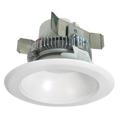 Nora Lighting NLCBC2-45135WW/10EM 4 Inch Cobalt Click LED Retrofit, Round Reflector, 1000lm / 12W, 3500K, White Reflector / White Flange, Pre-Wired for Emergency