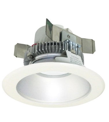 Nora Lighting NLCBC2-45140HZW/ALE4 4 Inch Cobalt Click LED Retrofit, Round Reflector, 1000lm / 12W, 4000K, Haze Reflector / Matte Powder White Flange, 120V-277V input; Triac / ELV / 0-10V dimming