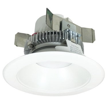 Nora Lighting NLCBC2-45140MPW/10LE4 4 Inch Cobalt Click LED Retrofit, Round Reflector, 1000lm / 12W, 4000K, Matte Powder White Reflector / Matte Powder White Flange, 120V-277V input; Triac / ELV / 0-10V dimming
