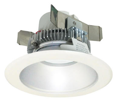Nora Lighting NLCBC2-451CDHZW/A 4" Cobalt Click LED Retrofit, Round Reflector, 750lm / 10W, Comfort Dim, Haze Reflector / White Flange Finish