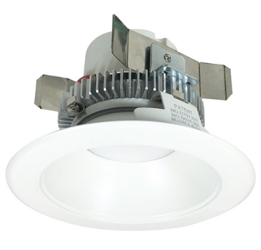 Nora Lighting NLCBC2-451CDMPW/A 4" Cobalt Click LED Retrofit, Round Reflector, 750lm / 10W, Comfort Dim, Matte Powder White Reflector / Flange Finish