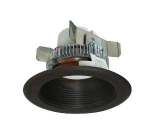 Nora Lighting NLCBC2-45227BZBZ/10LE4 4" Cobalt Click LED Retrofit Baffle, 1000lm / 12W, 2700K, 120V-277V input; Triac / ELV / 0-10V dimming, Bronze Baffle / Bronze Flange