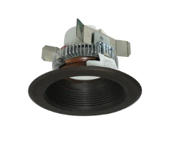 Nora Lighting NLCBC2-45227BZBZ/ALE4 4" Cobalt Click LED Retrofit Baffle, 750lm / 10W, 2700K, 120V-277V input; Triac / ELV / 0-10V dimming, Bronze Baffle / Bronze Flange