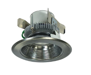 Nora Lighting NLCBC2-45227NN/ALE4 4" Cobalt Click LED Retrofit, Baffle, 750lm / 10W, 2700K, 120V-277V input; Triac / ELV / 0-10V dimming, Natural Metal Baffle / Natural Metal Flange