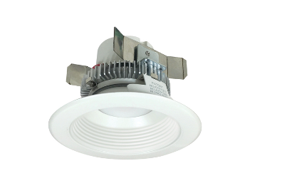 Nora Lighting NLCBC2-45227WW/A 4" Cobalt Click 750LM LED Retrofit, Round Baffle, 10W, 2700K, White, 120V Triac/ELV Dimming