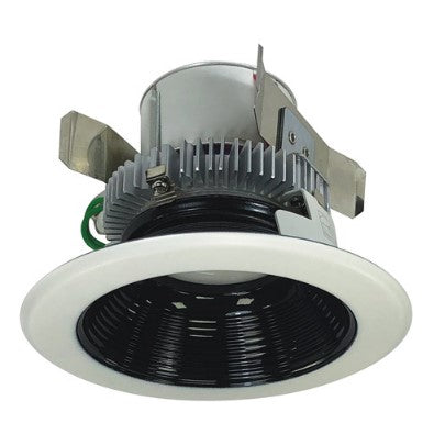 Nora Lighting NLCBC2-45235BW/ALE4 4 Inch Cobalt Click LED Retrofit, Baffle, 750lm / 10W, 3500K, Black Baffle / White Flange, 120V-277V input; Triac / ELV / 0-10V dimming