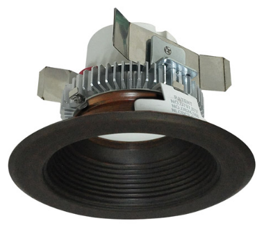 Nora Lighting NLCBC2-45235BZBZ/10LE4 4" Cobalt Click LED Retrofit, Round Baffle, 1000lm / 12W, 3500K Color Temperature, Bronze Baffle / Bronze Flange Finish, 120V-277V input Triac / ELV / 0-10V dimming