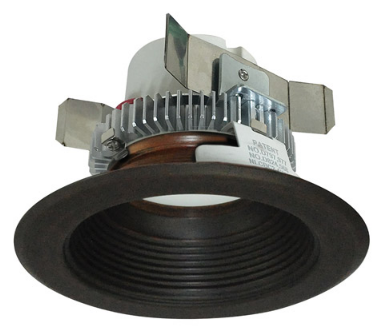 Nora Lighting NLCBC2-45235BZBZ/A 4" Cobalt Click LED Retrofit, Round Baffle, 750lm / 10W, 3500K Color Temperature, Bronze Baffle / Bronze Flange Finish