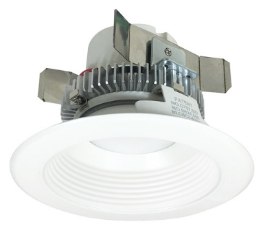 Nora Lighting NLCBC2-45235MPW/10 4" Cobalt Click LED Retrofit, Round Baffle, 1000lm / 12W, 3500K Color Temperature, Matte Powder White Baffle / Flange Finish
