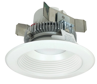 Nora Lighting NLCBC2-45235WW/10 4" Cobalt Click LED Retrofit, Round Baffle, 1000lm / 12W, 3500K Color Temperature, White Baffle / White Flange Finish