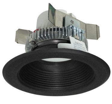 Nora Lighting NLCBC2-45240BB/10 4" Cobalt Click LED Retrofit, Round Baffle, 1000lm / 12W, 4000K Color Temperature, Black Baffle / Black Flange Finish