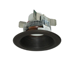 Nora Lighting NLCBC2-45240BZBZ/ALE4 4" Cobalt Click LED Retrofit, Baffle, 750lm / 10W, 4000K, 120V-277V input; Triac / ELV / 0-10V dimming, Bronze Baffle / Bronze Flange