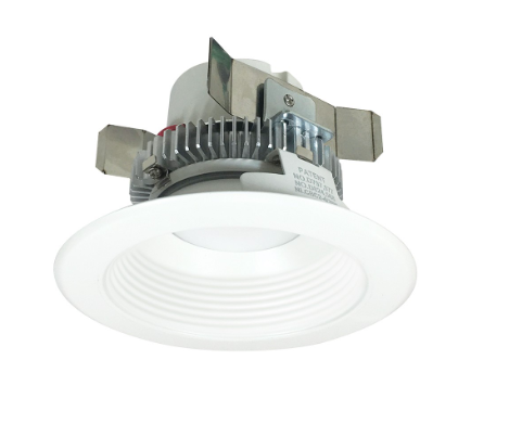 Nora Lighting NLCBC2-45240MPW/10 4" Cobalt Click LED Retrofit, Baffle, 1000lm / 12W, 4000K, Matte Powder White Baffle / Matte Powder White Flange
