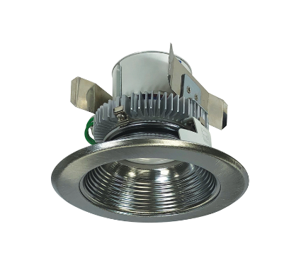 Nora Lighting NLCBC2-45240NN/ALE4 4" Cobalt Click LED Retrofit, Baffle, 750lm / 10W, 4000K, 120V-277V input; Triac / ELV / 0-10V dimming, Natural Metal Baffle / Natural Metal Flange