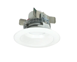 Nora Lighting NLCBC2-452CDMPW/A 4" Cobalt Click LED Retrofit, Baffle, 750lm / 10W, Comfort Dim, Matte Powder White Baffle / Matte Powder White Flange