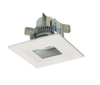 Nora Lighting NLCBC2-45530WW/10LE4 4" Cobalt Click LED Retrofit, Square Pinhole, 1000lm / 12W, 3000K, 120V-277V input; Triac / ELV / 0-10V dimming, White Flange