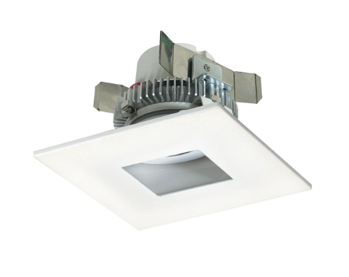 Nora Lighting NLCBC2-45535MPW/10 4" Cobalt Click LED Retrofit, Square Pinhole, 1000lm / 12W, 3500K, Matte Powder White Flange