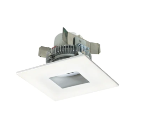 Nora Lighting NLCBC2-45535MPW/A 4" Cobalt Click LED Retrofit, Square Pinhole, 750lm / 10W, 3500K, Matte Powder White Flange