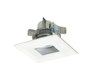 Nora Lighting NLCBC2-45540MPW/10LE4 4" Cobalt Click LED Retrofit, Square Pinhole, 1000lm / 12W, 4000K, 120V-277V input; Triac / ELV / 0-10V dimming, Matte Powder White Flange