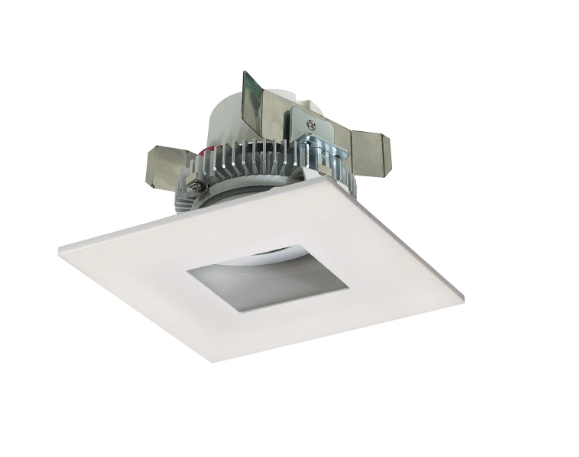 Nora Lighting NLCBC2-45540WW/10 4" Cobalt Click LED Retrofit, Square Pinhole, 1000lm / 12W, 4000K, White Flange