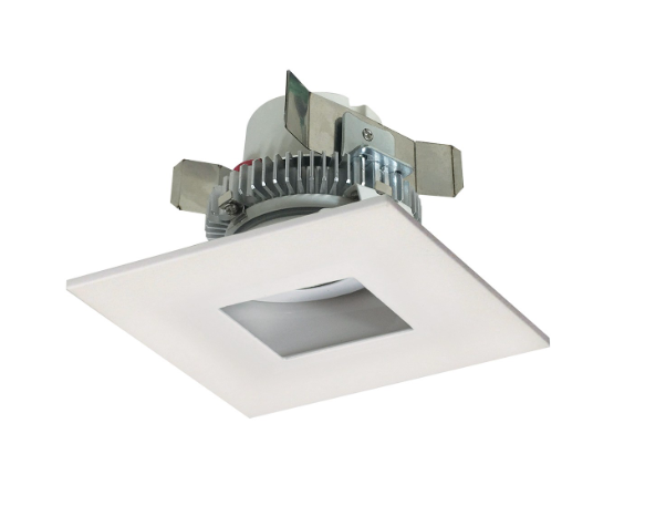 Nora Lighting NLCBC2-45540WW/10LE4 4" Cobalt Click LED Retrofit, Square Pinhole, 1000lm / 12W, 4000K, 120V-277V input; Triac / ELV / 0-10V dimming, White Flange