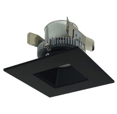 Nora Lighting NLCBC2-45627BB/10LE4 4 Inch Cobalt Click LED Retrofit, Square Reflector, 1000lm / 12W, 2700K, Black Reflector / Black Flange, 120V-277V input; Triac / ELV / 0-10V dimming